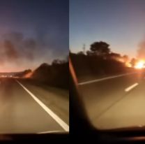 Se incendi&oacute; el acoplado de un cami&oacute;n en la Ruta 66 a la altura de Perico