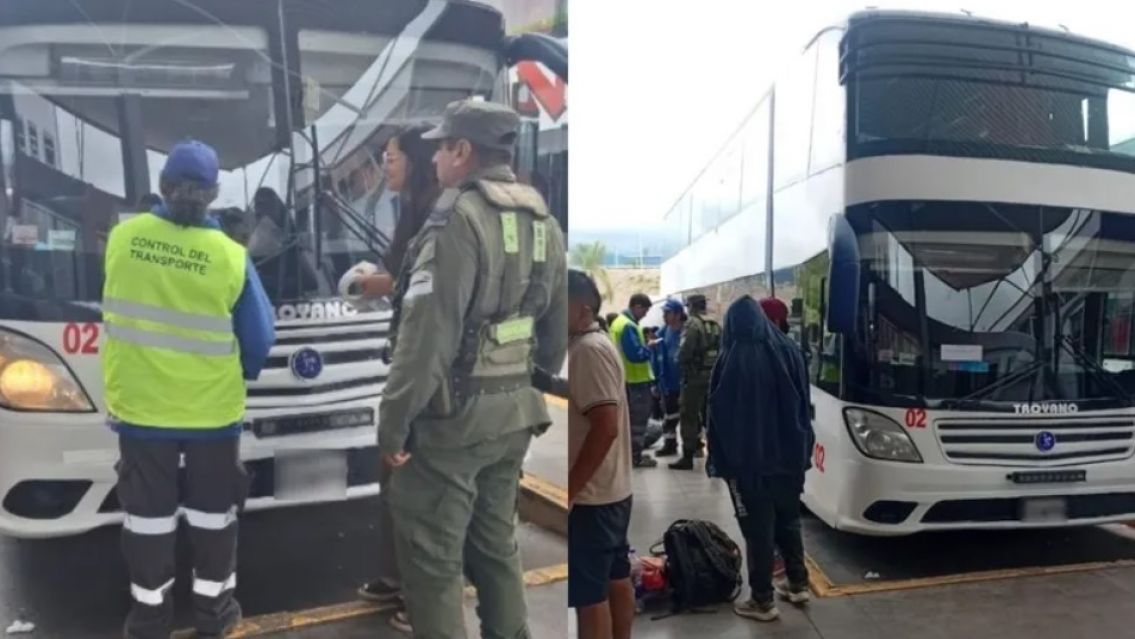 Agarraron un colectivo que iba a La Quiaca con pasajeros hacinados y graves fallas de seguridad