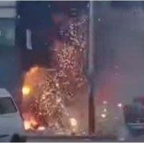Terrible incendio en un local de fuegos artificiales: hubo dos heridos