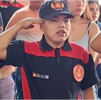 Joven con discapacidad se recibió de bombero voluntario en Alto Comedero