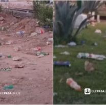 Maimar&aacute; tras la Chaya: calles llenas de basura y botellas