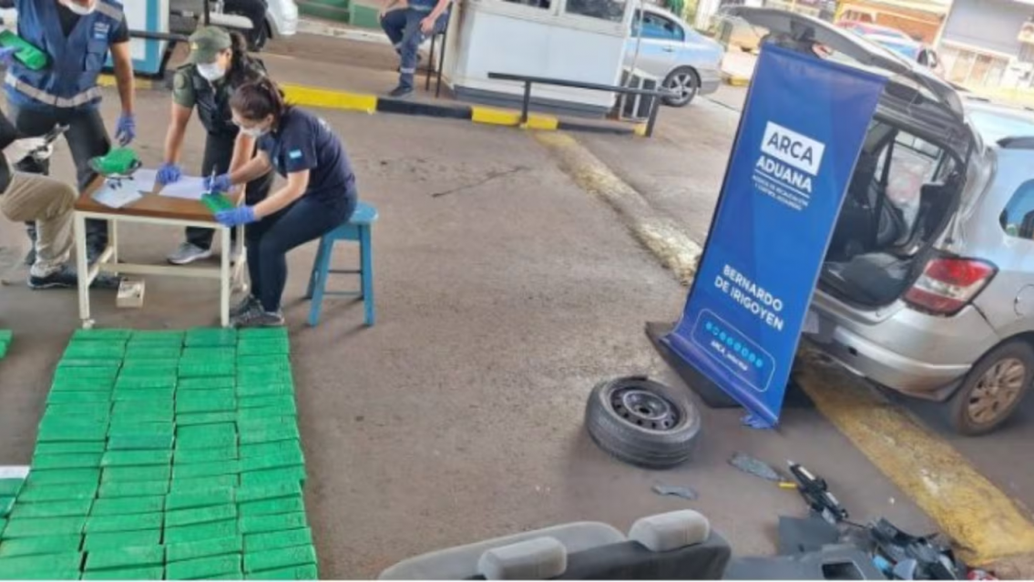 Pensaron que no habr�a controles y quisieron pasar m�s de 100 kilos de marihuana