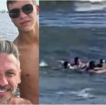 Dramático rescate en el mar: Demichelis y sus hijos fueron salvados a tiempo