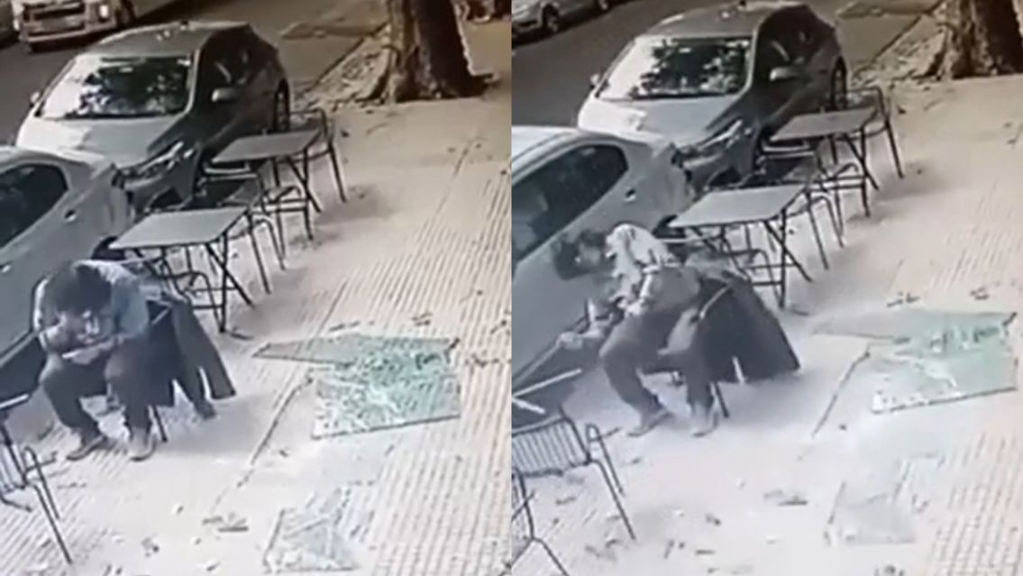 Se salv� de milagro: habl� el hombre al que le cay� un vidrio desde un balc�n