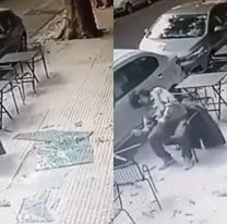 Se salvó de milagro: habló el hombre al que le cayó un vidrio desde un balcón
