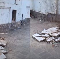 Vecinos en alerta por peligro de derrumbe en pleno centro de la capital