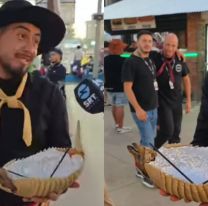 Gaucho apareci&oacute; en Jes&uacute;s Mar&iacute;a con un "vaso" hecho con el cad&aacute;ver de un animalito protegido 