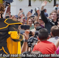 Milei lanzó sus redes en inglés con un video libertario y un superhéroe hecho con IA