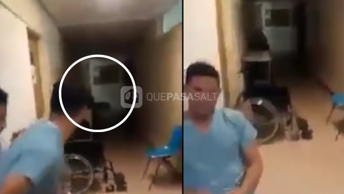 M�dicos grabaron a un "fantasma" saliendo del quir�fano: salieron corriendo