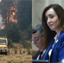 Villarruel se mostró en la zona de incendios y muchos ya la ven como candidata