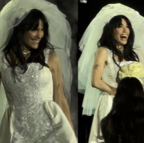 Se casa Lali Esp&oacute;sito y as&iacute; se visti&oacute; de novia ante 50 mil personas en su &uacute;ltimo show