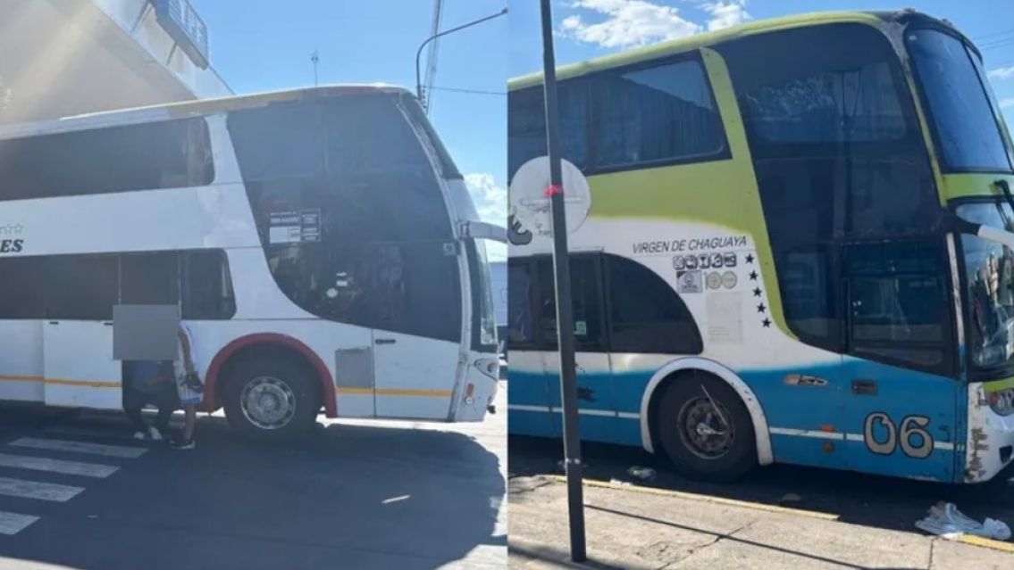 Viaje de terror: 50 juje�os casi viajan en colectivos que se llov�an por dentro y no ten�an frenos