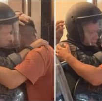 Denunci&oacute; el abuso a su hija y un polic&iacute;a lo contuvo: el abrazo que conmovi&oacute; a todos
