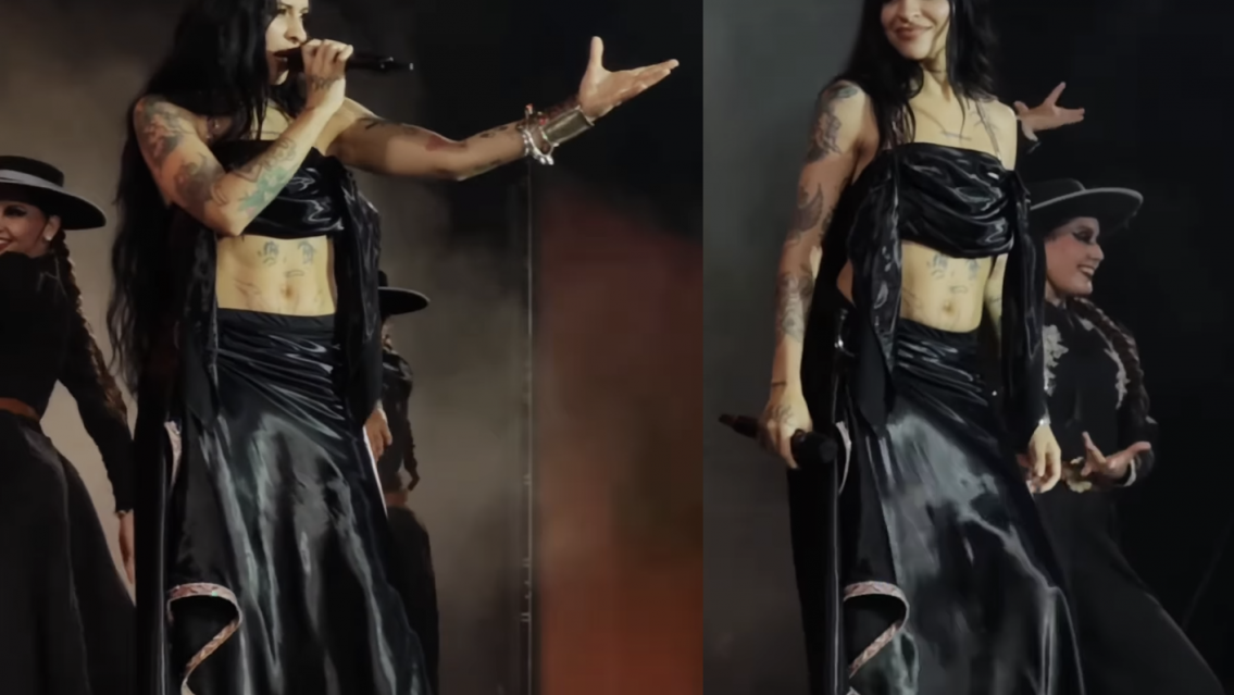 Cazzu debut� en Cosqu�n y cant� con Los Nombradores del Alba