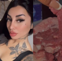 &iquest;Se agrand&oacute;? Tamara B&aacute;ez se puso a cocinar y no pudo "lidiar" con la carne