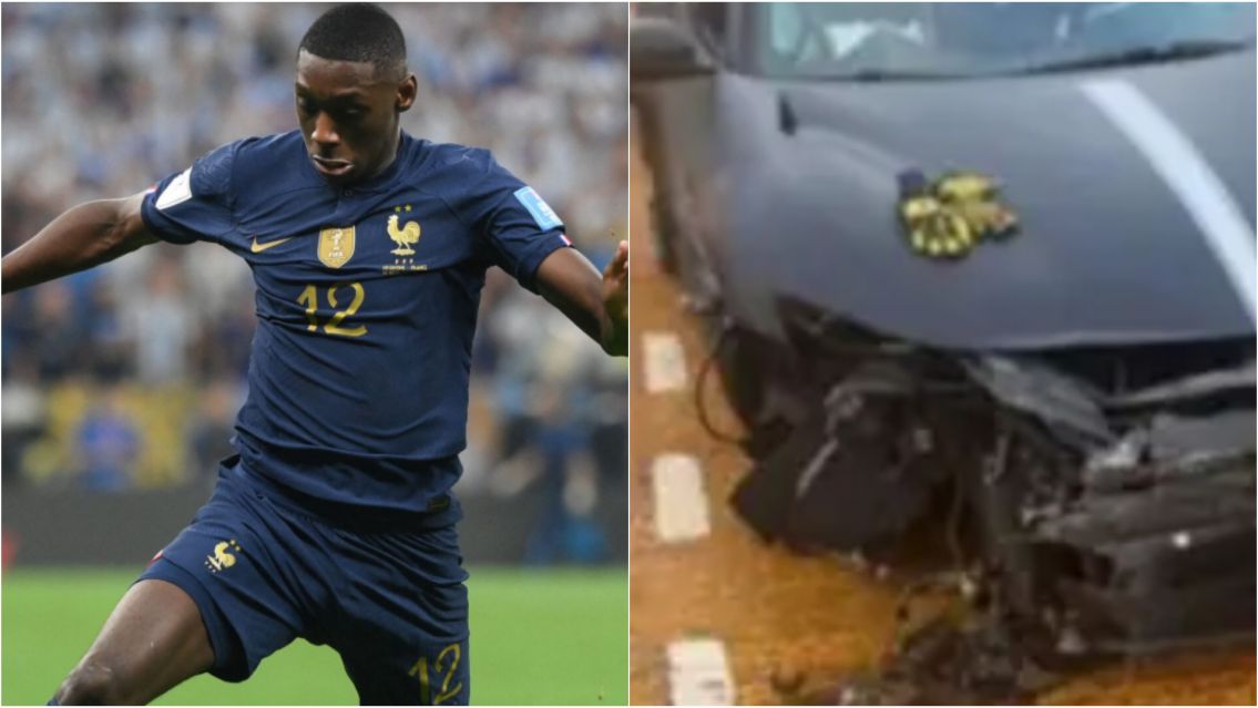 El franc�s Kolo Muani sufri� un fuerte accidente a horas de jugar un partido