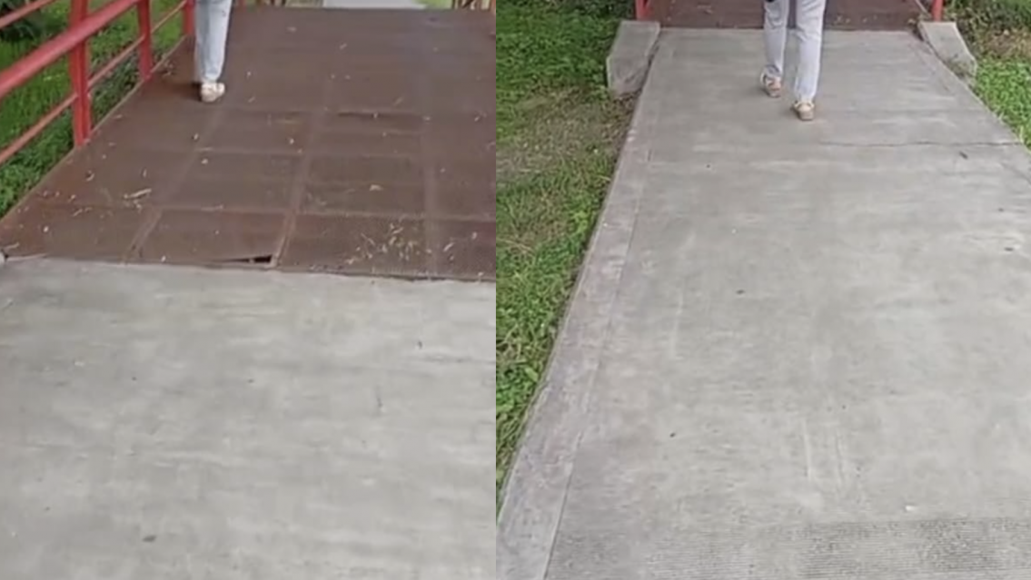 Falta de mantenimiento en el Xibi Xibi, así está uno de los puentes