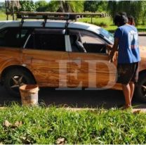 La insólita técnica para cuidar la pintura de los autos en pleno Carnaval