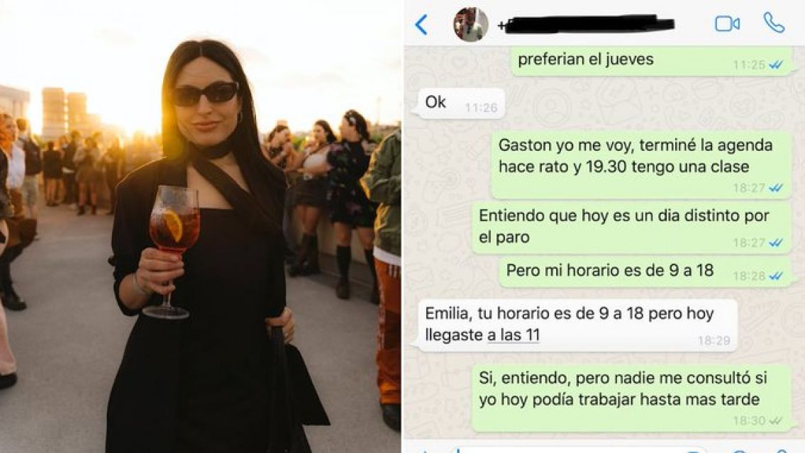 Se fue antes del trabajo, le avisó a su jefe por WhatsApp y la respuesta la sorprendió: "Llegaste a las 11"