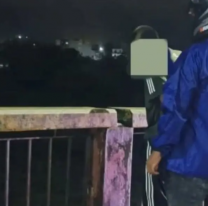 Puente San Martín: momentos de tensión cuando agarraron al "hombre de la bolsa"