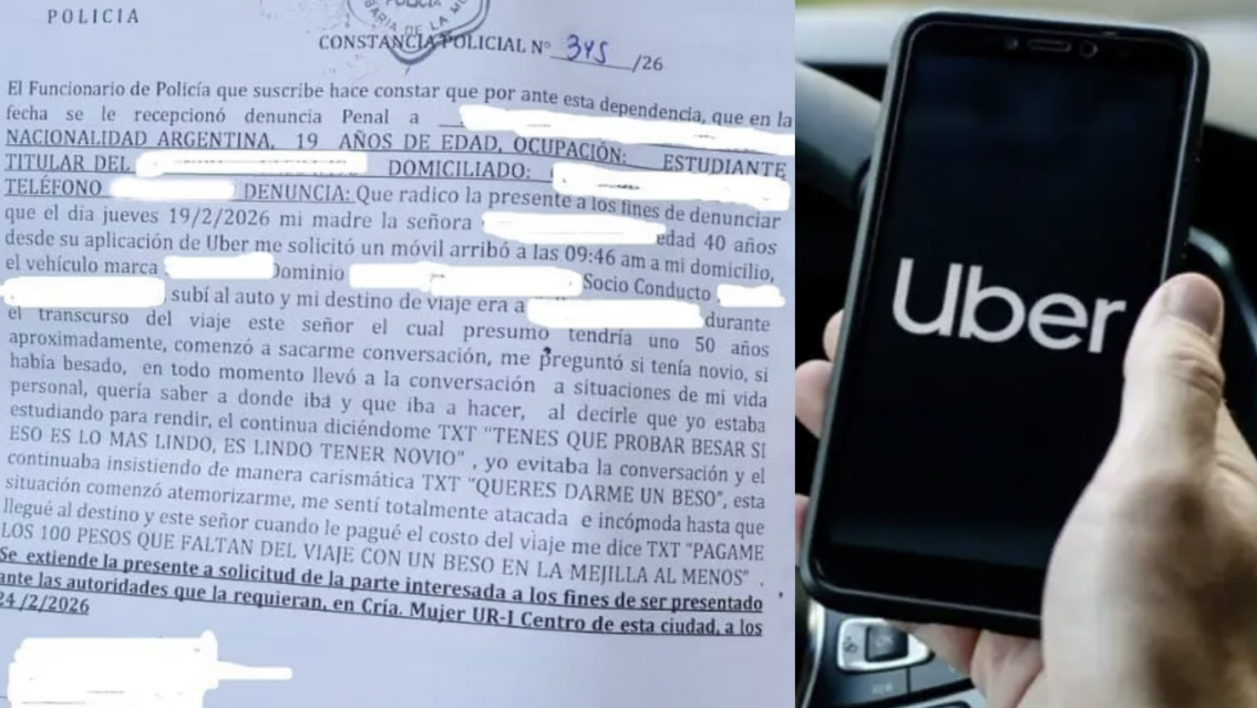 "Pag�me lo que falta con un beso": una joven denunci� al chofer de la app