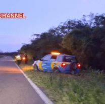 Violento vuelco en Ruta 34: una camioneta termin&oacute; en la banquina