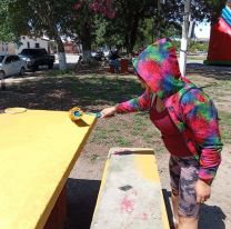 Renovación y color en la plazoleta del B° 20 de Junio de Perico