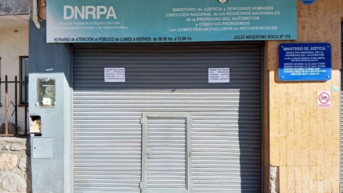 Un Registro del Automotor cerr� en Jujuy y hay 2.000 tr�mites trabados