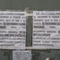 Clases virtuales y alto acatamiento al paro en una escuela de Palpalá