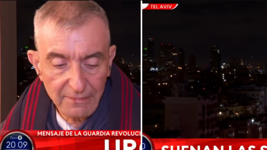 Sirenas en Tel Aviv: Nelson Castro tuvo que refugiarse en plena transmisi�n en vivo