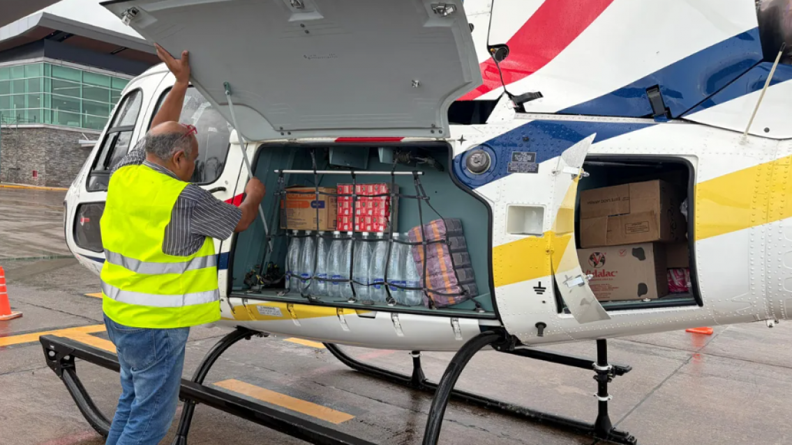 Helicóptero y asistencia de emergencia: operativo provincial llegó a Normenta tras las fuertes lluvias