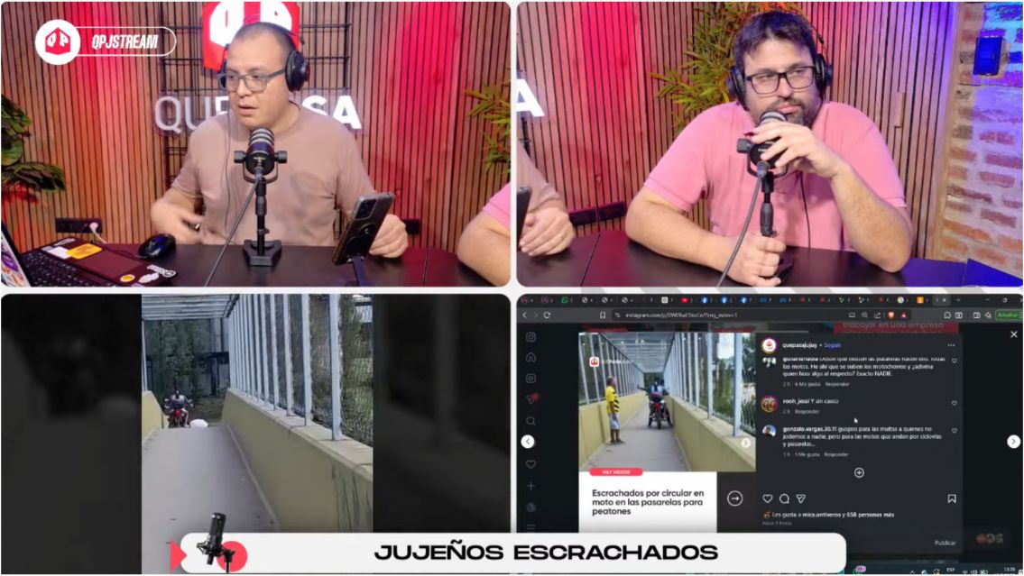 Pol�mica en Jujuy: motociclistas usan pasarelas peatonales y generan peligro