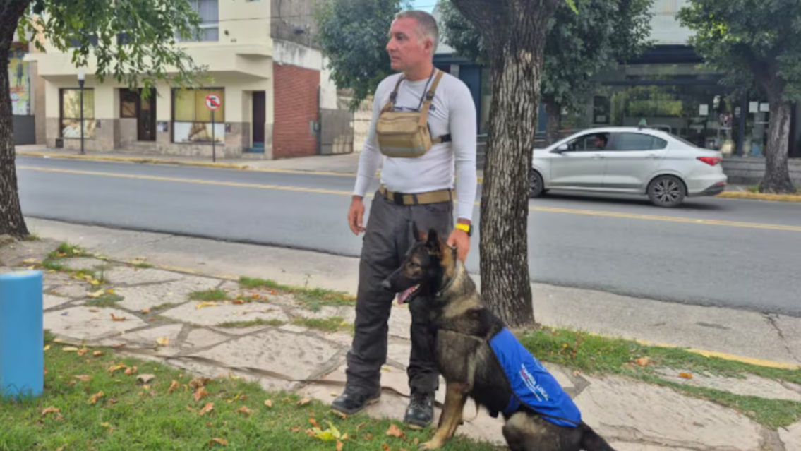 La emoción del entrenador de Shamal, el perro clave para encontrar a la nena de Córdoba