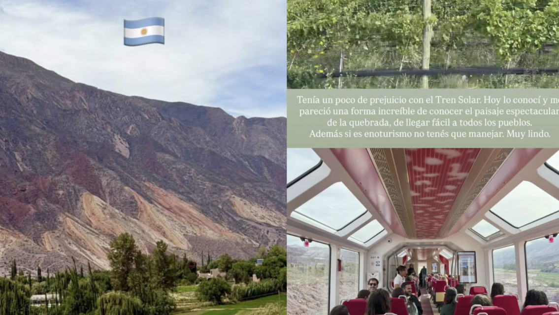 Paseo, tren solar y comida deliciosa, las tres mega famosas que llegaron a Jujuy