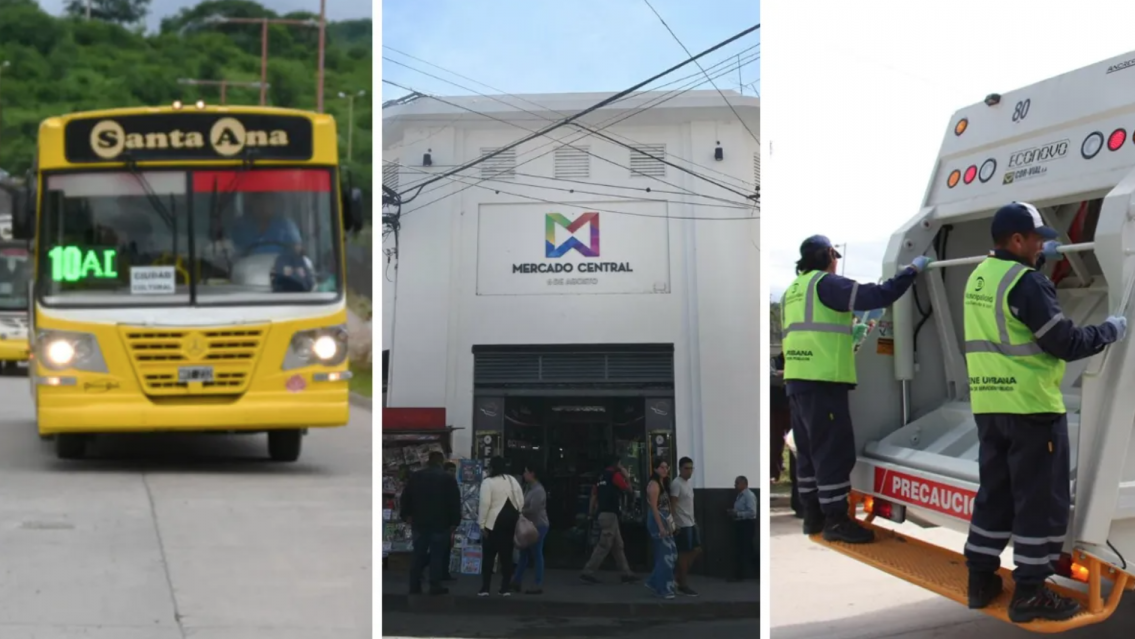 ¡A TOMAR NOTA! Así van a funcionar los colectivos y la basura este lunes y martes en la Capital