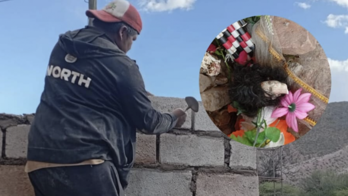 Virgencita decapitada en Humahuaca: así levantan de nuevo su santuario
