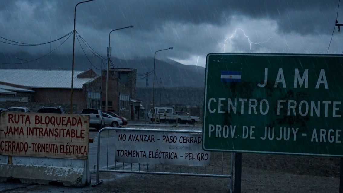 URGENTE: cierran el Paso de Jama durante el sábado por fuertes tormentas eléctricas