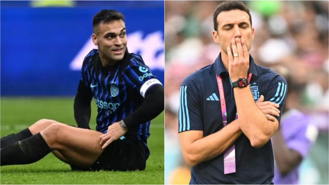 Alarma en la Scaloneta: Lautaro Martínez volvió a lesionarse