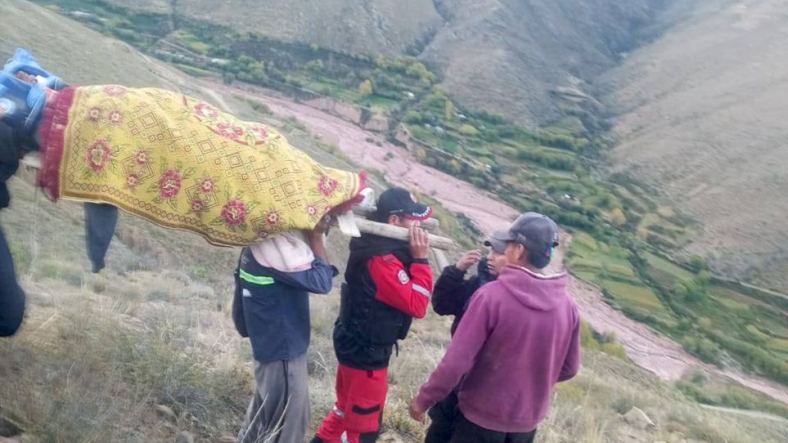 Juje�o fue atacado por una vaca y cay� al vac�o 