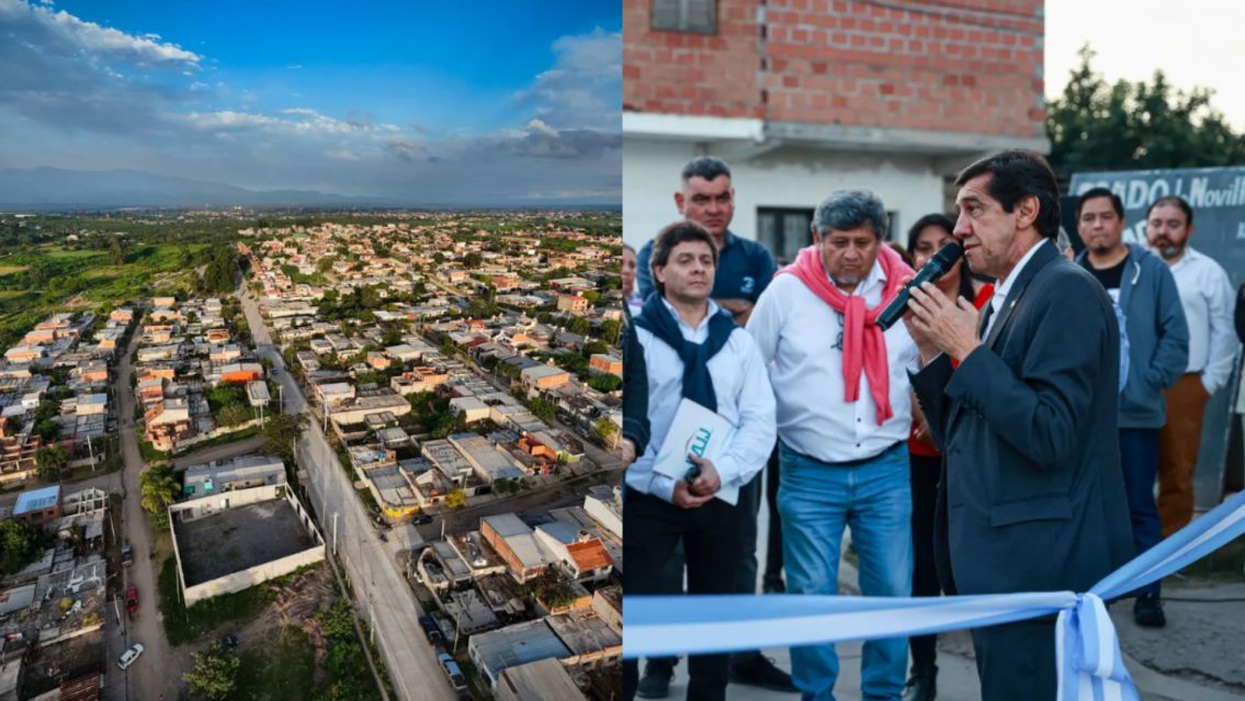 Sadir inaugur� obras clave de pavimentaci�n en Alto Comedero