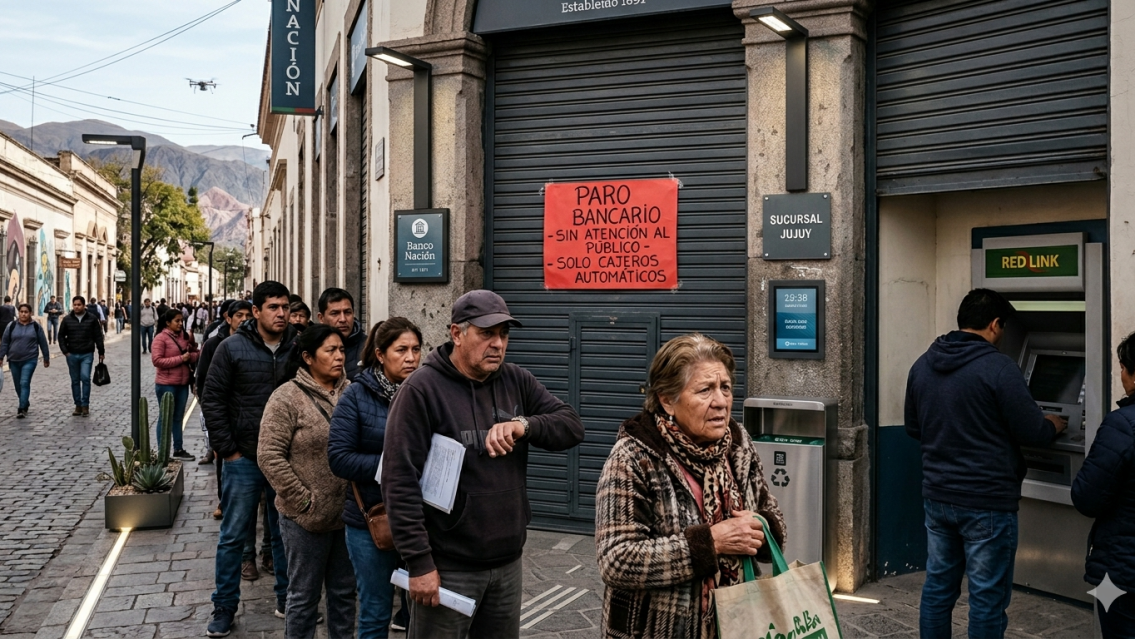 Paro bancario: qué va a pasar con los bancos en Jujuy y por qué puede complicarte el día