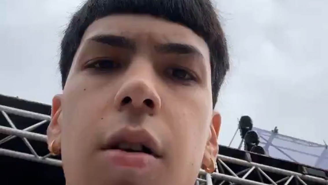 "Qui�n fue el pelot...": se re calent� Milo J en medio de su espect�culo en vivo