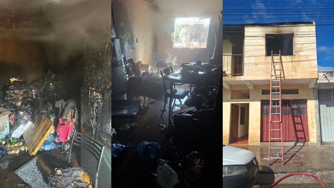 Monterrico: se incendió una vivienda y una familia logró escapar a tiempo