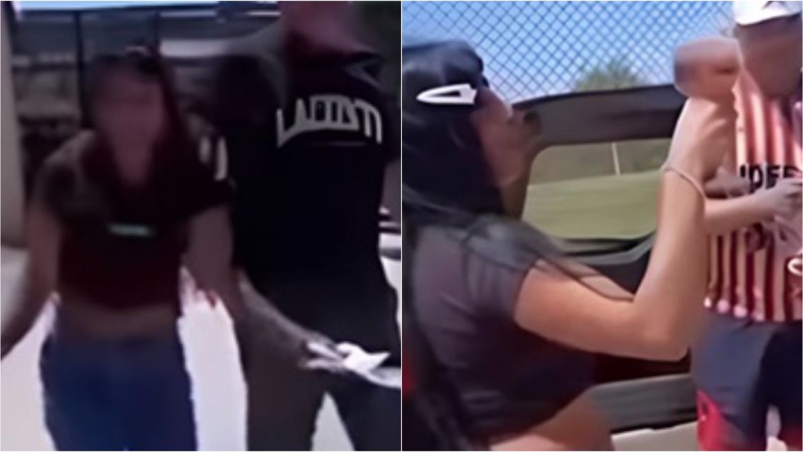 Champagne, cumbia y gritos: así recibieron a una joven tras salir de la cárcel