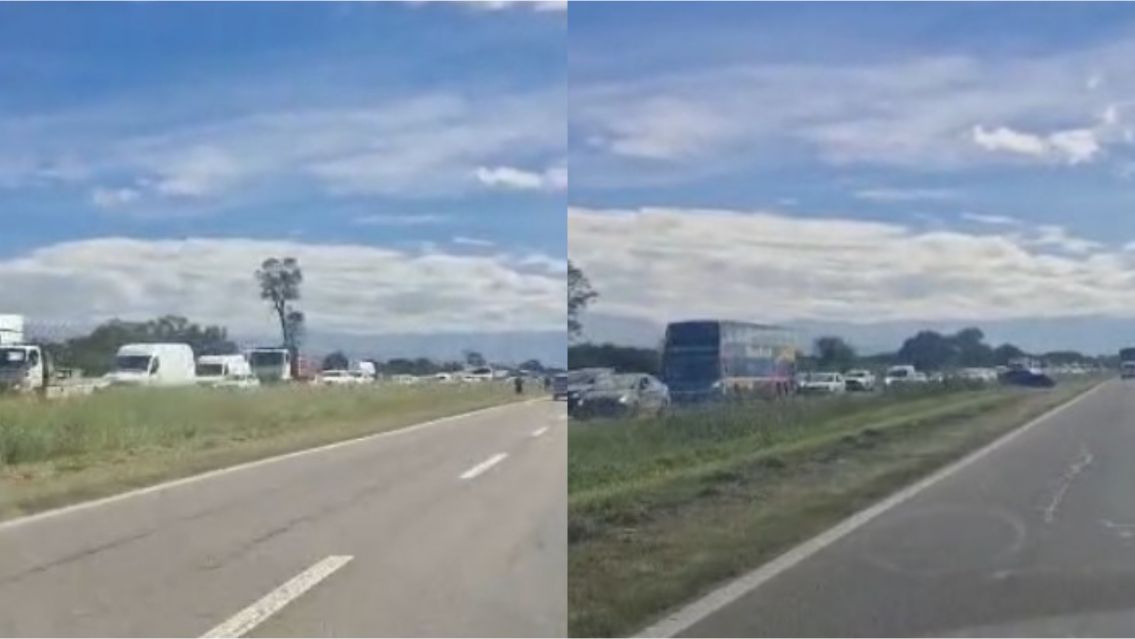Otra vez Ruta 66: tr�nsito colapsado en plena tarde por un presunto choque