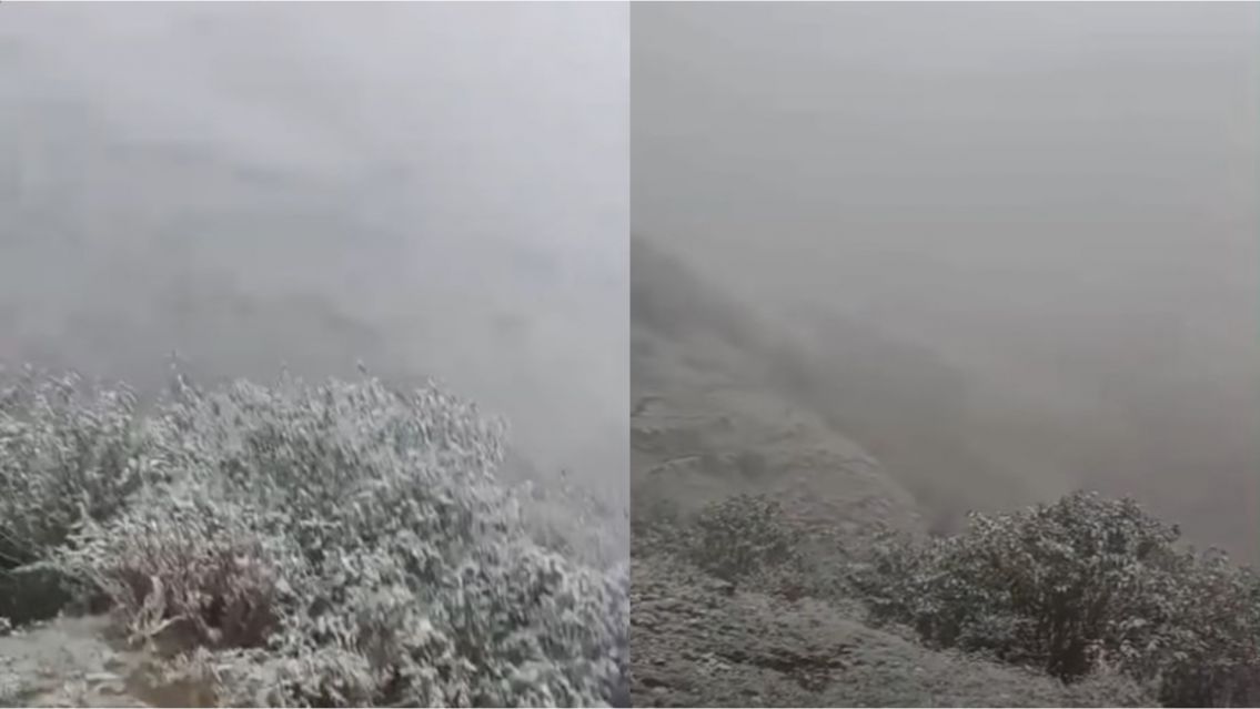 Una localidad juje�a amaneci� con nieve y dej� postales hermosas