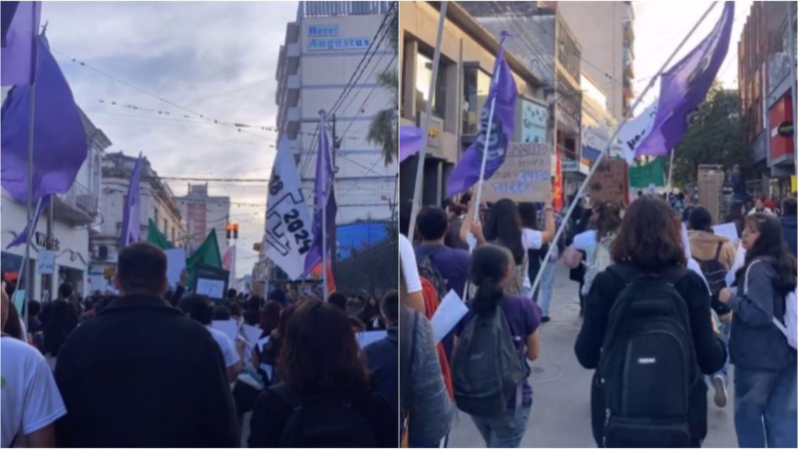 Arrancó la Marcha Universitaria en Jujuy con una importante convocatoria