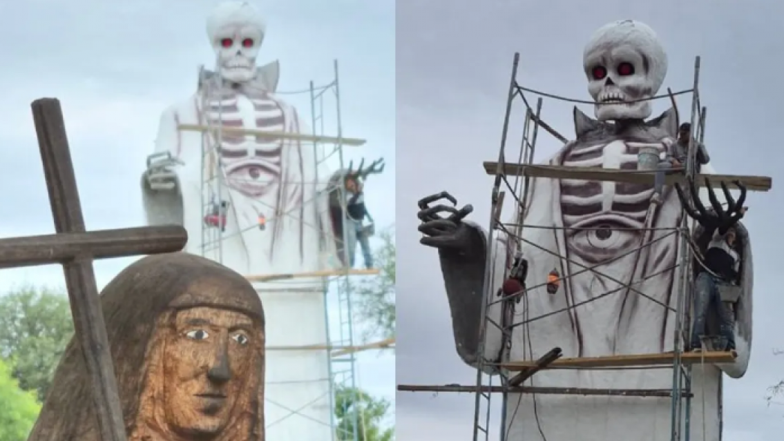 El oscuro pasado del creador de la estatua gigante de San La Muerte