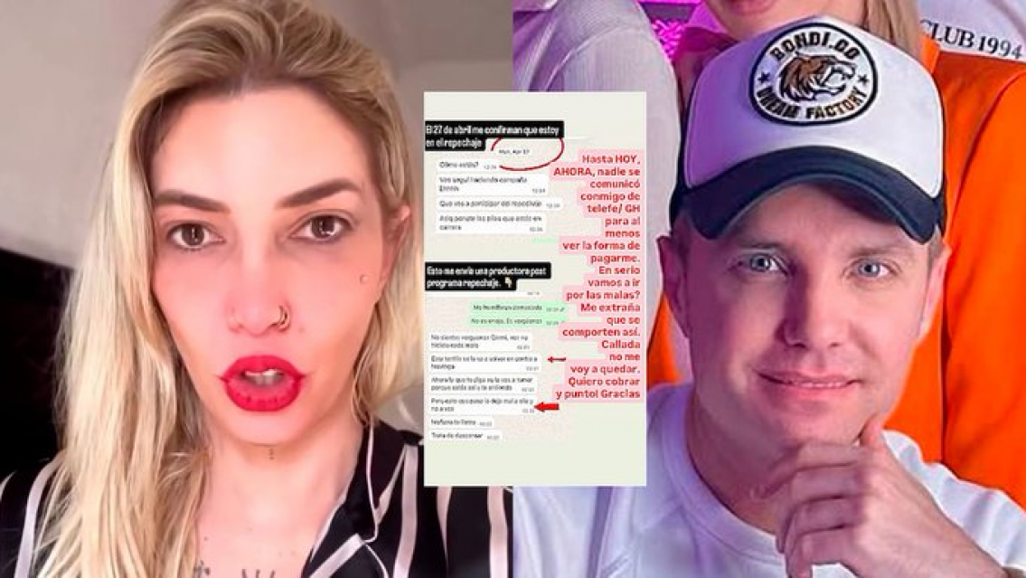 Carmiña de GH filtró chats y Santiago Del Moro quedó muy expuesto