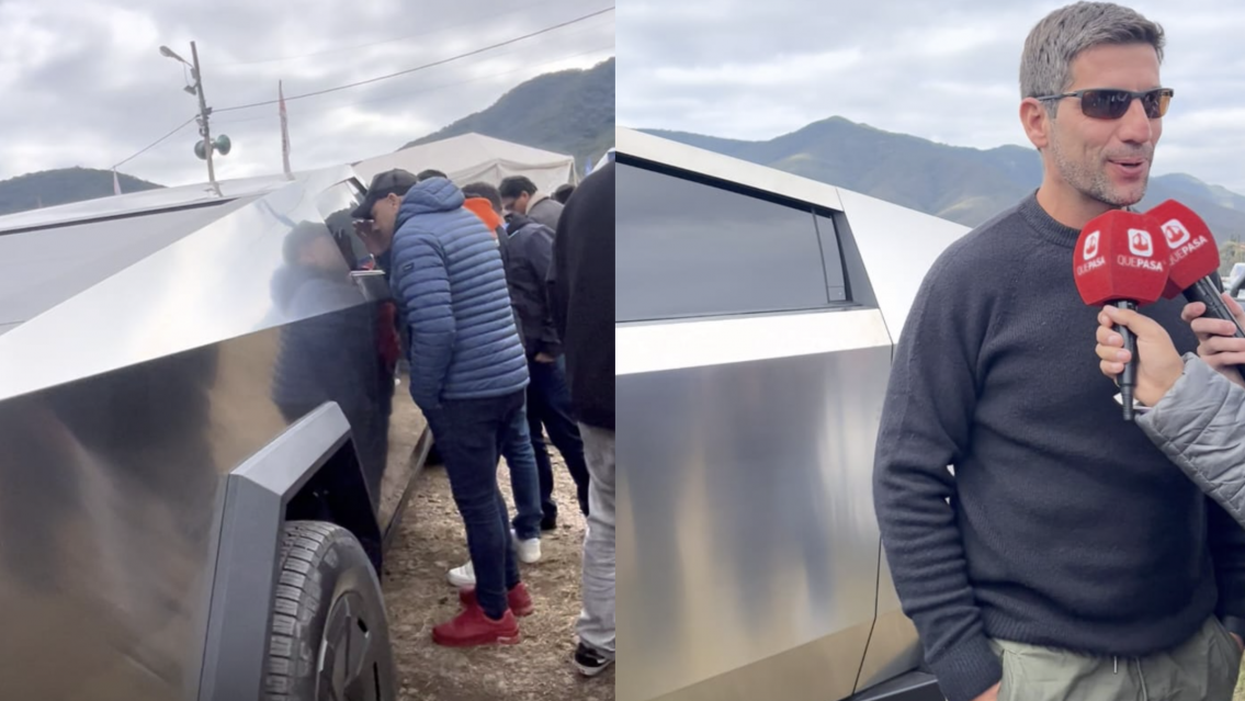 El "Diputesla" volvi� a aparecer: Manuel Quintar lleg� al TC2000 con su Cybertruck